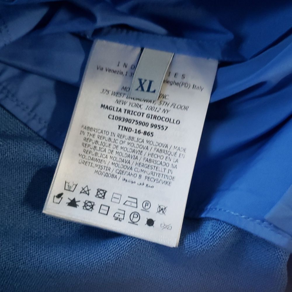Moncler Blue Women's Knit Top Size XL NEW Chic Feminine Preppy - Picture 6 of 9